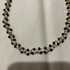 Elegant Black and Gold Beaded Necklace